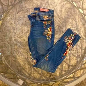 Girls Floral Jeans